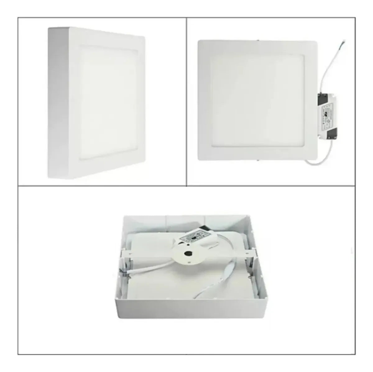 PACK 5 PLAFÓN LED CUADRADO 18W LUZ FRÍA 6500K