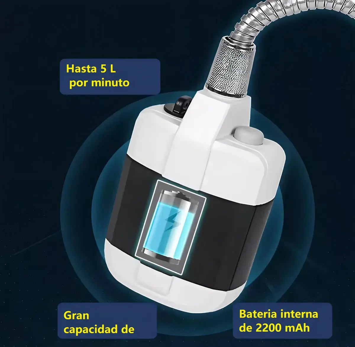DUCHA CAMPING SUMERGIBLE PORTÁTIL PARA EXTERIORES AIRE LIBRE