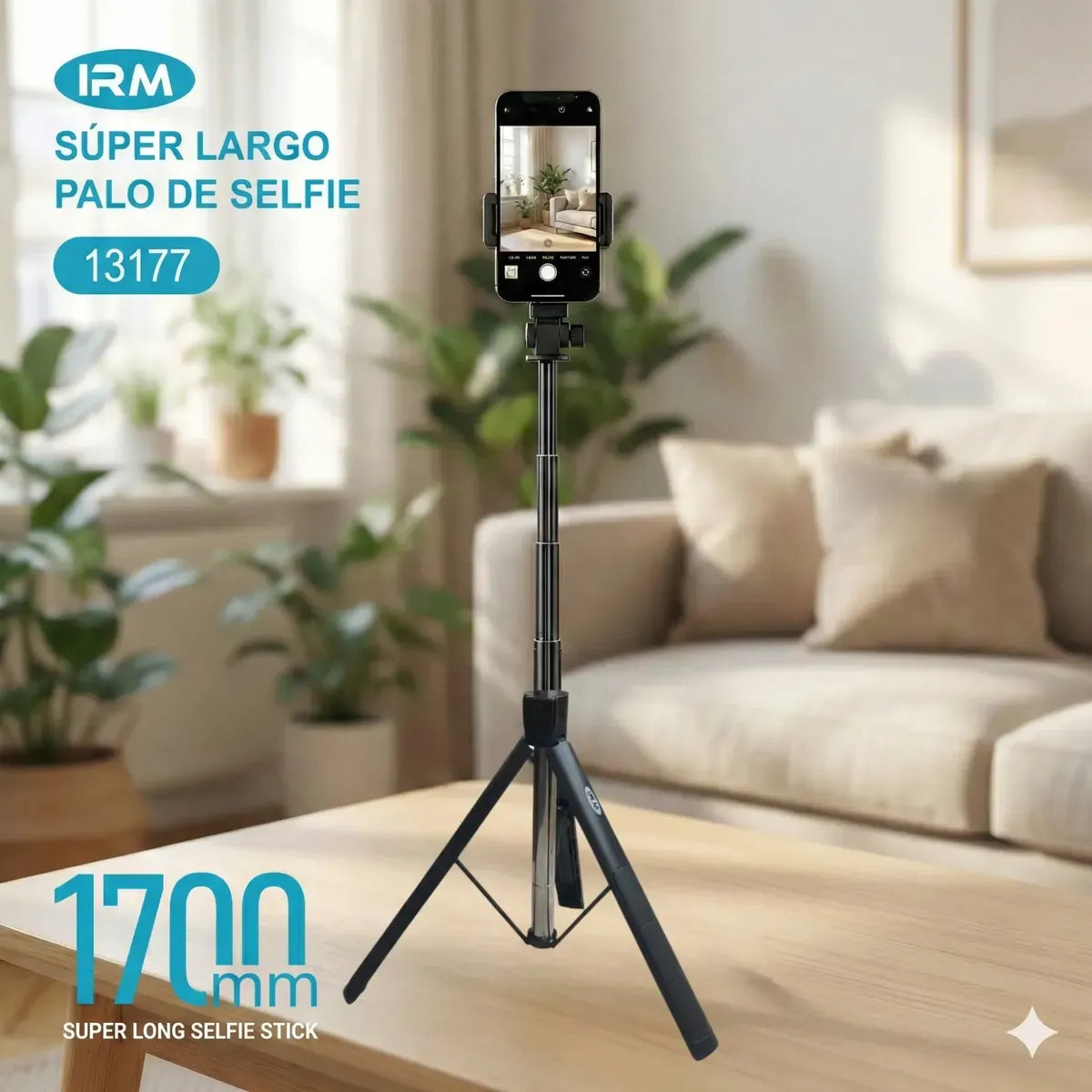TRÍPODE CELULAR PALO SELFIE 170 CM BLUETOOTH CON CONTROL REMOTO