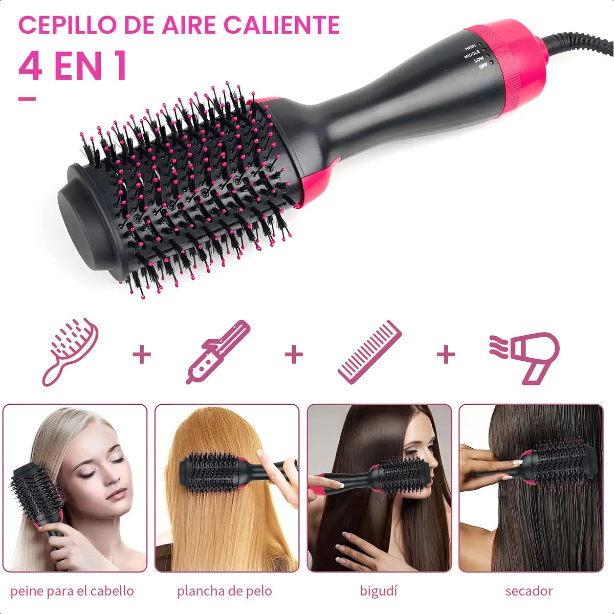CEPILLO ALISADOR SECADOR ONE STEP 3 EN 1