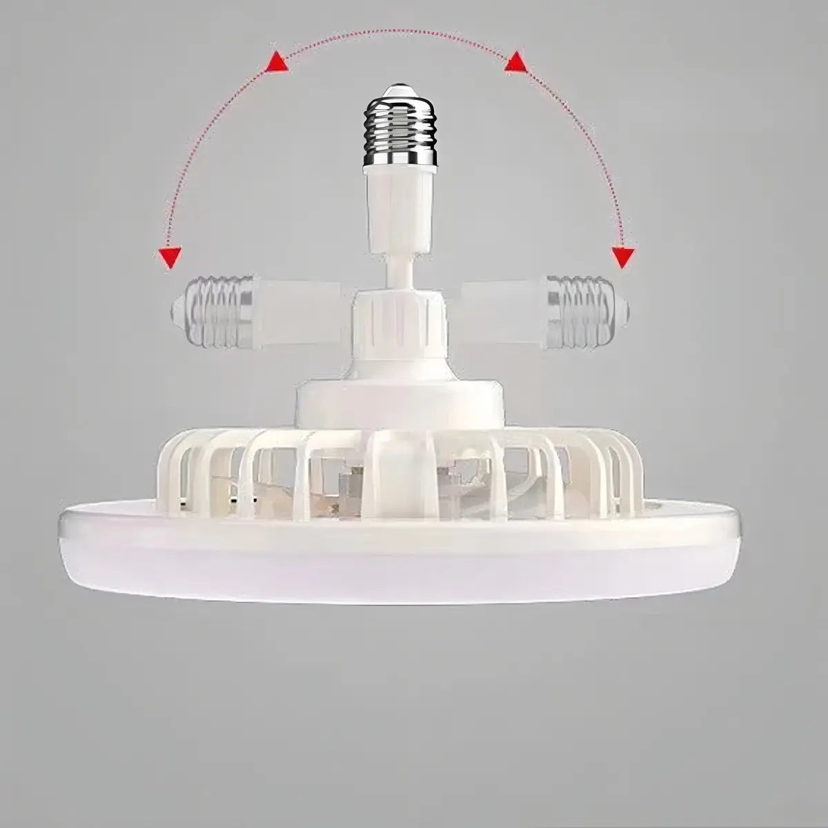 FOCO LÁMPARA LED VENTILADOR DE TECHO CON BASE GIRATORIA