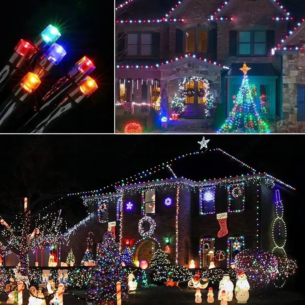GUIRNALDA SOLAR LED MULTICOLOR 20 METROS 200 PARA EXTERIOR Y NAVIDAD