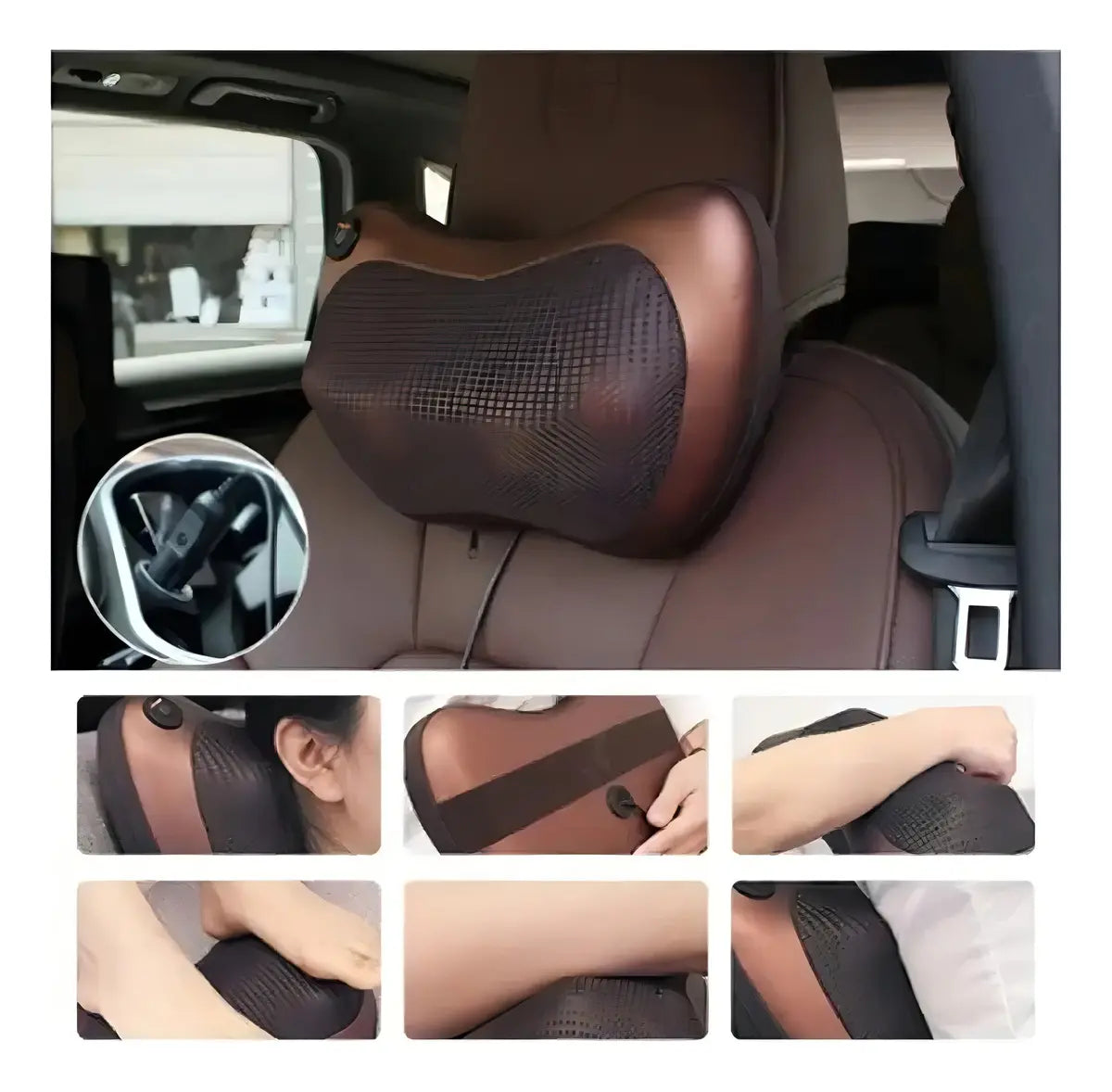 COJÍN MASAJEADOR ELÉCTRICO ALMOHADA LUMBAR CUELLO Y PIERNAS
