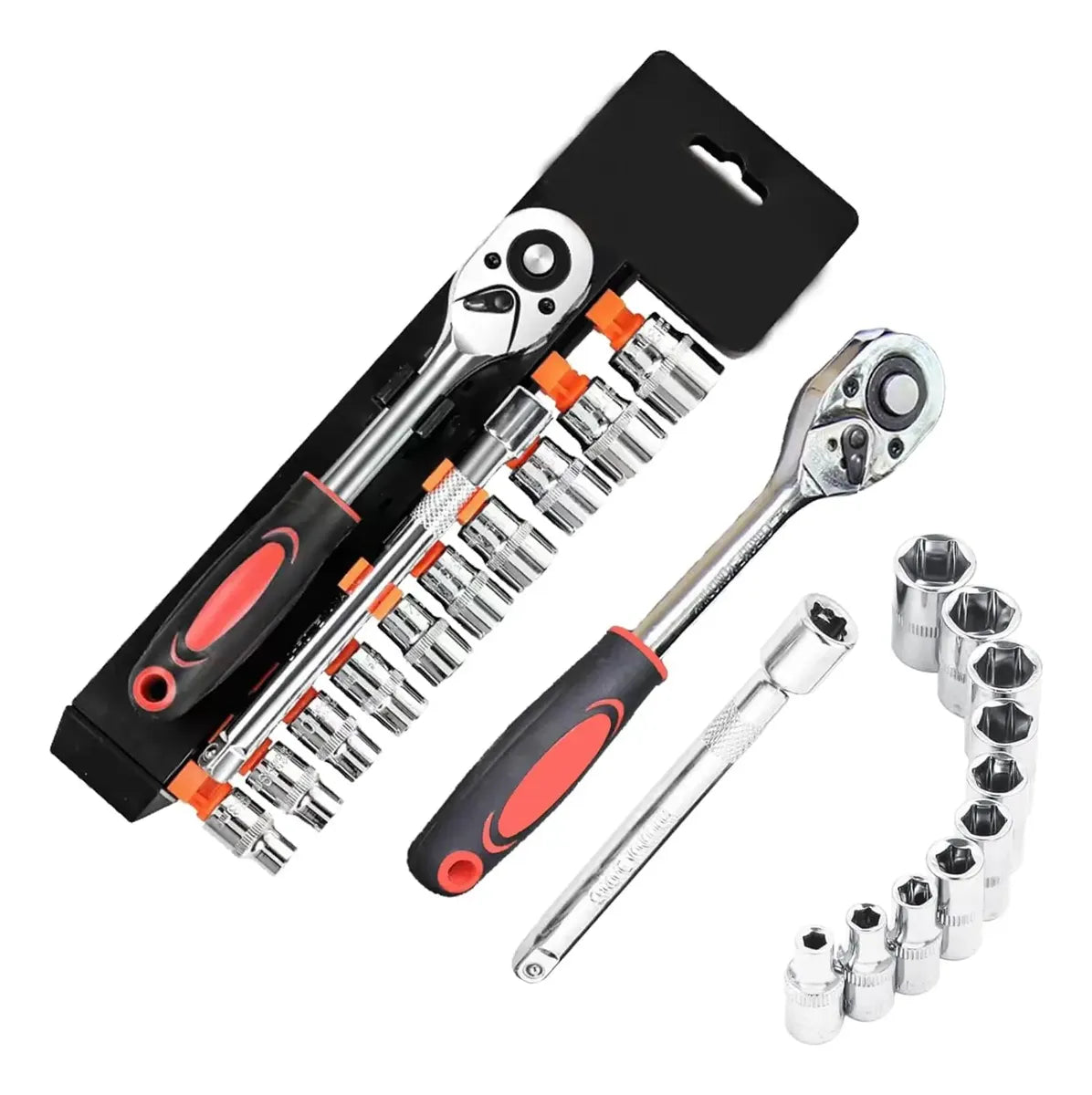 SET JUEGO DE DADOS 12 PIEZAS CON CHICHARRA 1/4" CROMO VANADIO
