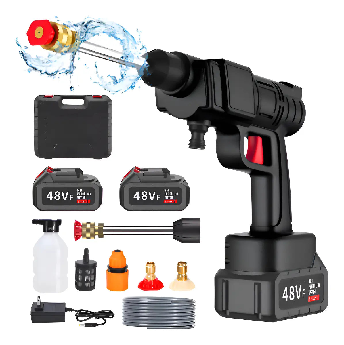HIDROLAVADORA INALÁMBRICA ALTA PRESIÓN + 2 BATERÍAS + ACCESORIOS