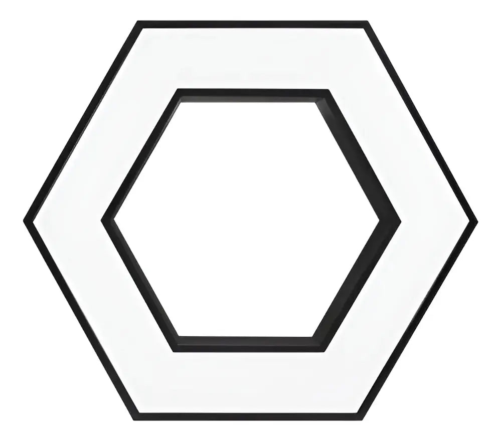 LÁMPARA COLGANTE LED HEXAGONAL 42W NEGRA - DISEÑO MODERNO