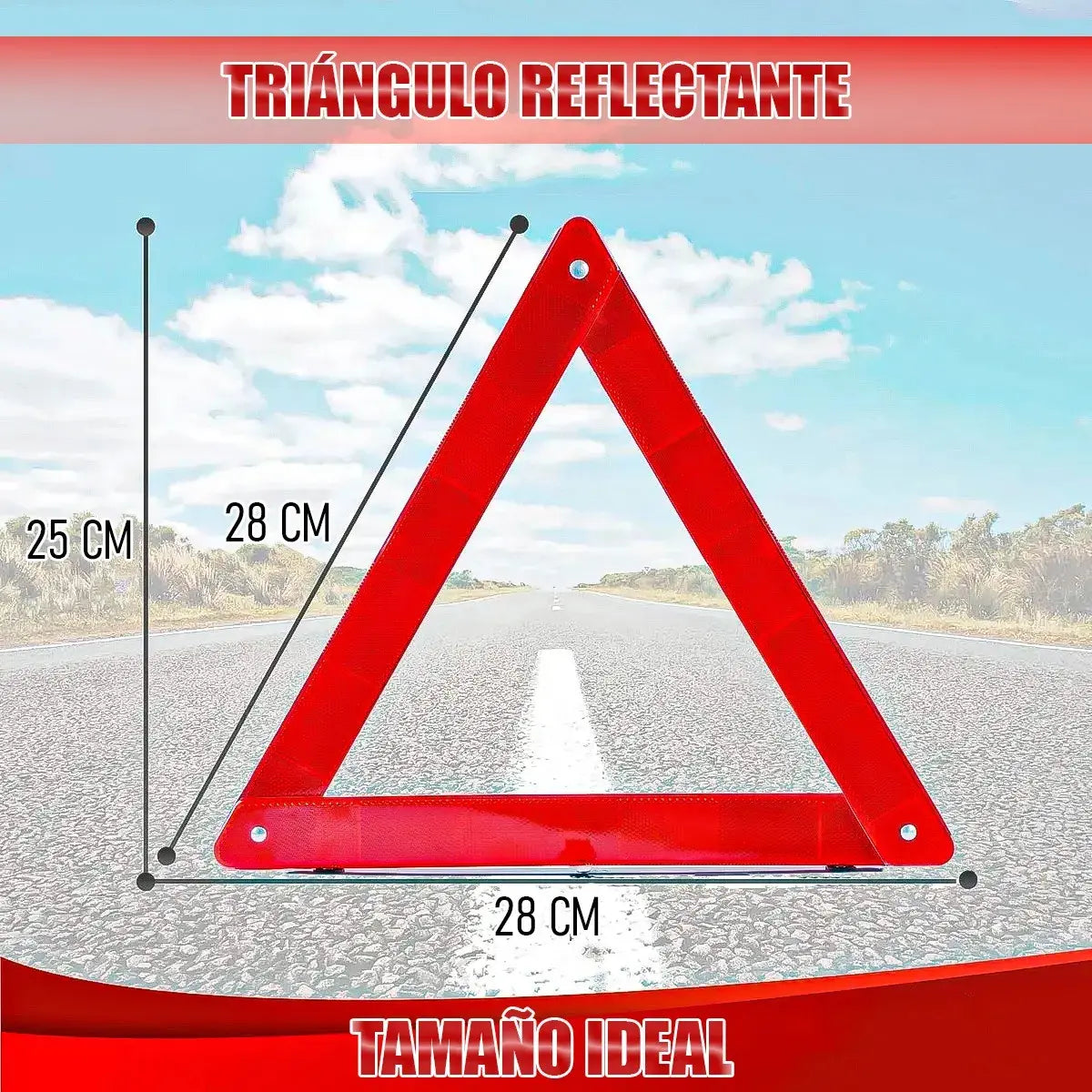 KIT DE EMERGENCIA PARA AUTO BOLSO SEGURIDAD VIAL 6 PIEZAS