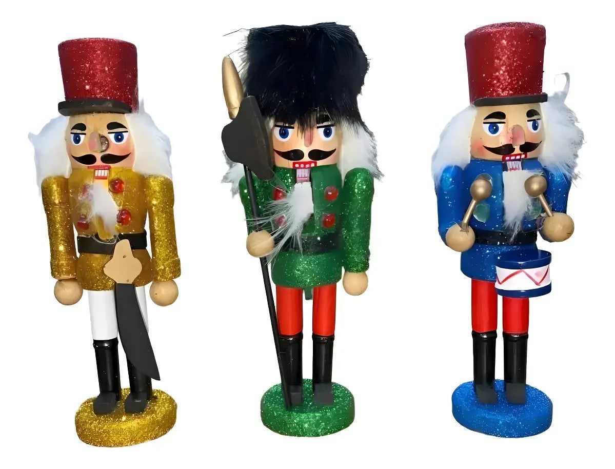 MUÑECOS CASCANUECES NAVIDEÑOS SOLDADOS DECORATIVOS 15 CM