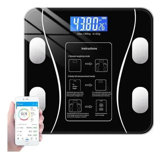 BALANZA PASE DIGITAL INTELIGENTE APP BLUETOOTH BÁSCULA 180 KG A BATERÍA