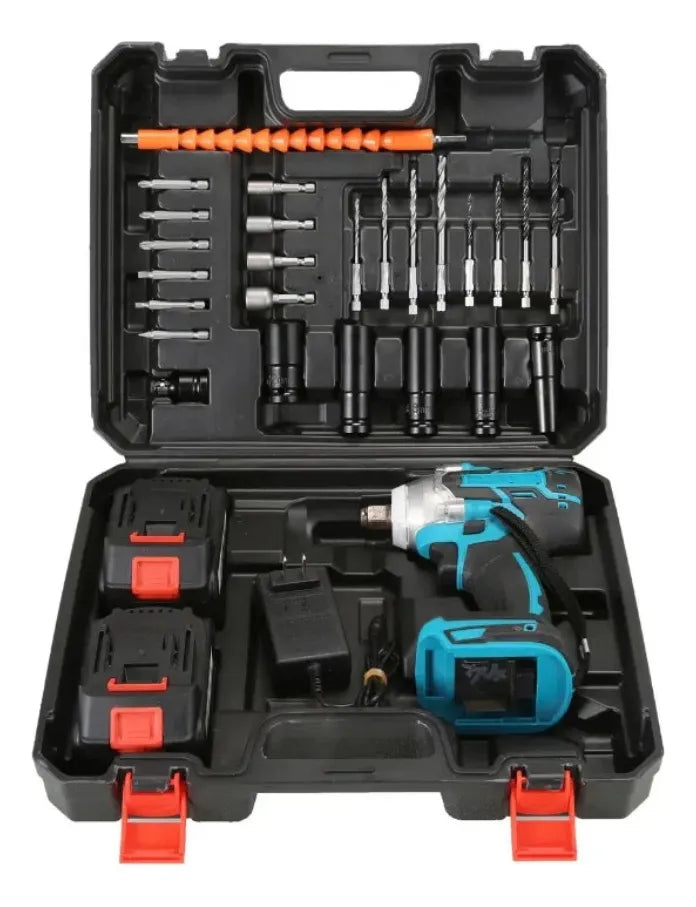 LLAVE DE IMPACTO INALÁMBRICA ALTA POTENCIA 88VF + 2 BATERÍAS