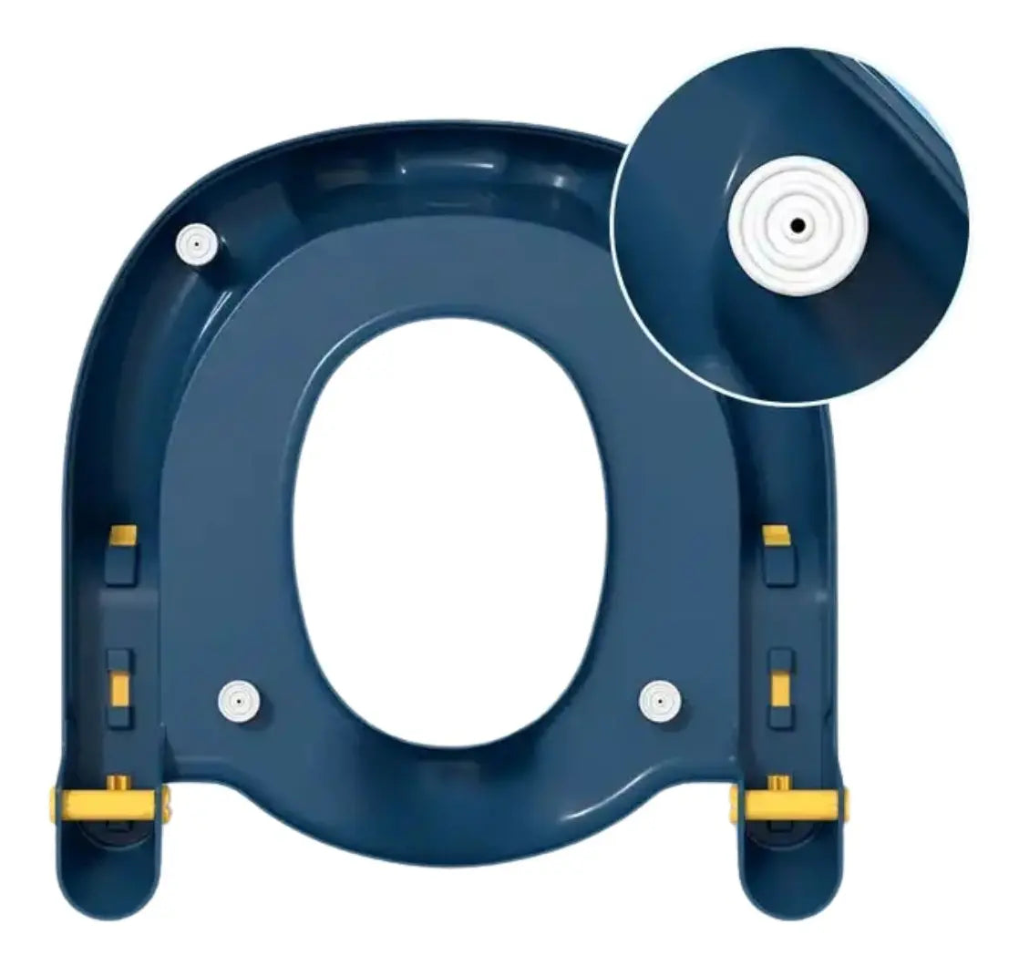 ASIENTO ADAPTADOR WC INFANTIL CON ESCALERA PLEGABLE ANTIDESLIZANTE ACOLCHADO AZUL