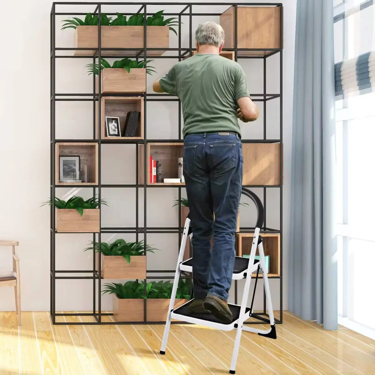 ESCALERA PLEGABLE 2 PELDAÑOS