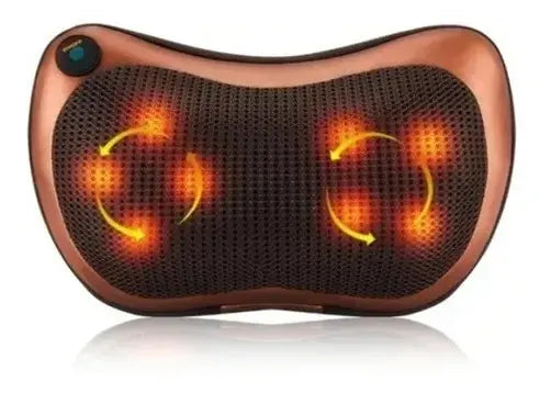 COJÍN MASAJEADOR ELÉCTRICO ALMOHADA LUMBAR CUELLO Y PIERNAS