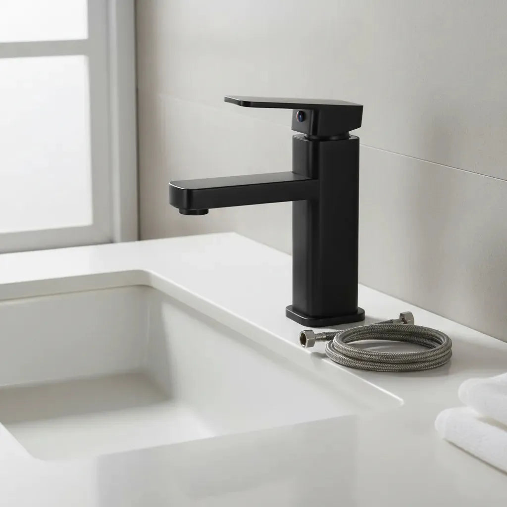 LLAVE GRIFO MONOMANDO FREGADERO INOXIDABLE NEGRA
