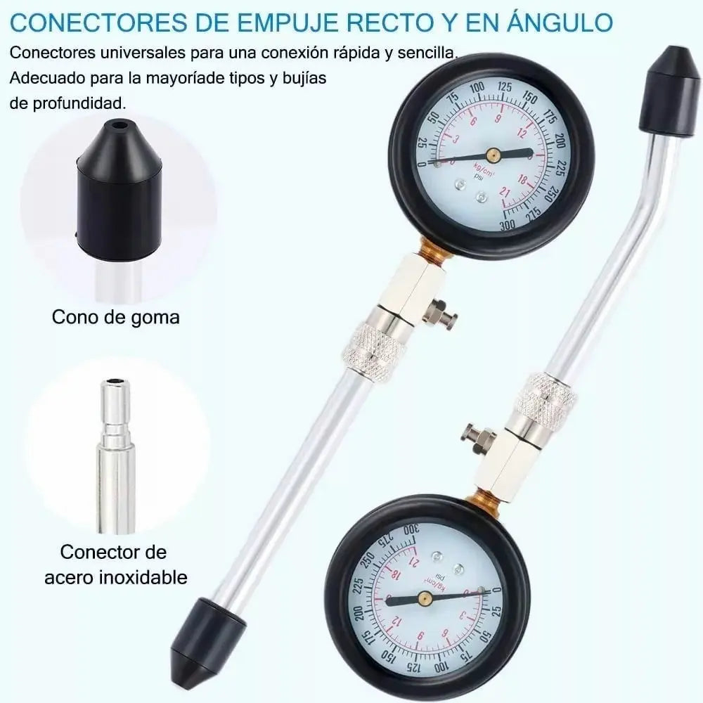 MEDIDOR DE COMPRESIÓN PARA MOTO Y AUTO (COMPRESÍMETRO)