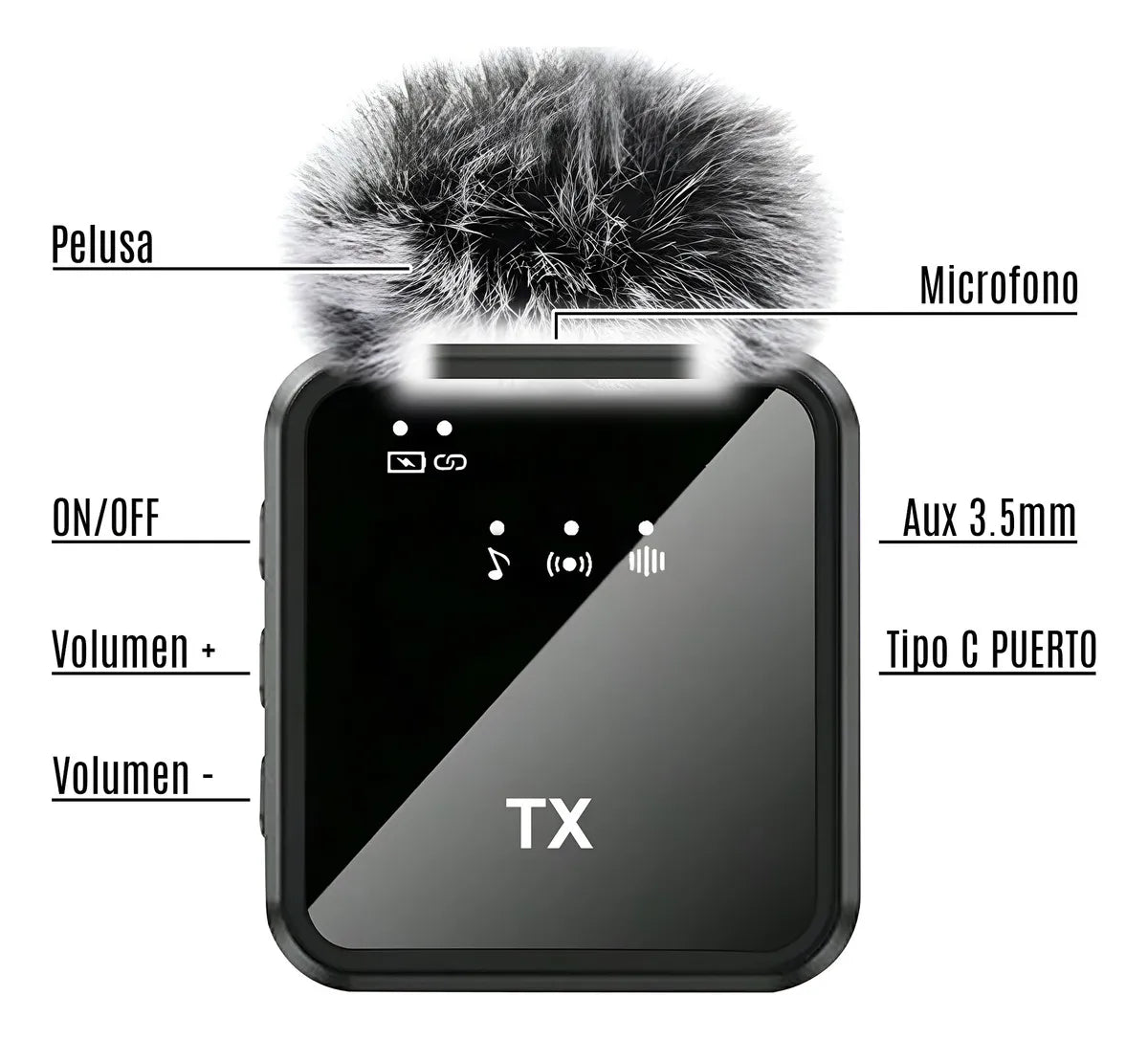 MICRÓFONO INALÁMBRICO DUAL PARA SMARTPHONE