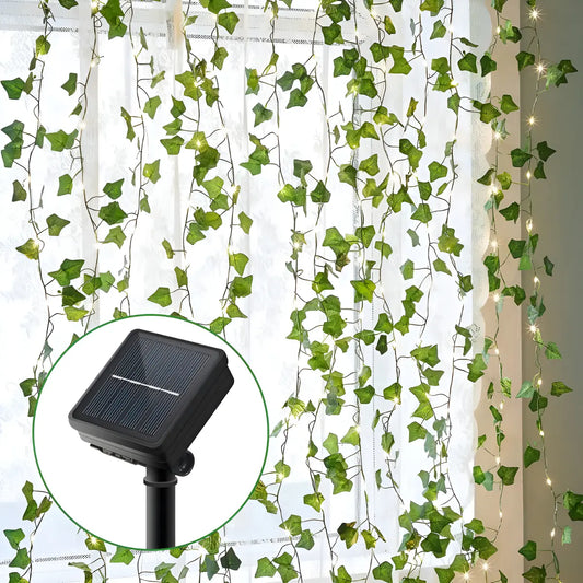 CORTINA LED SOLAR 3X3 M- 300 LED IP65 LUZ AMARILLA CÁLIDA