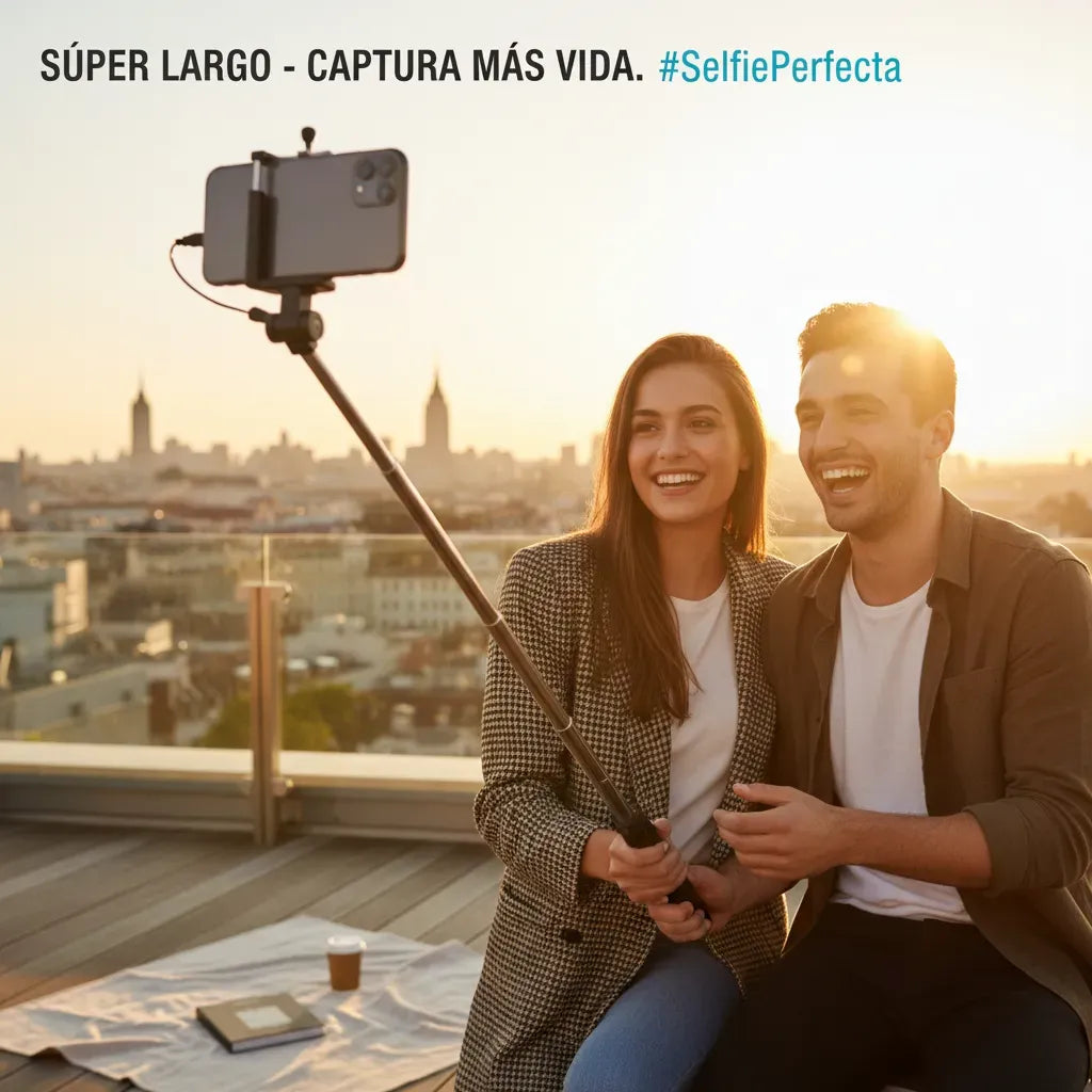 TRÍPODE CELULAR PALO SELFIE 170 CM BLUETOOTH CON CONTROL REMOTO