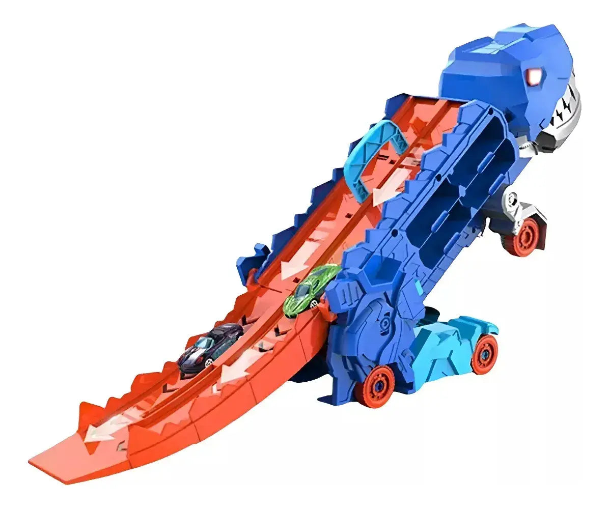 MINICAMIÓN DINOSAURIO CON 8 COCHES DE JUGUETE