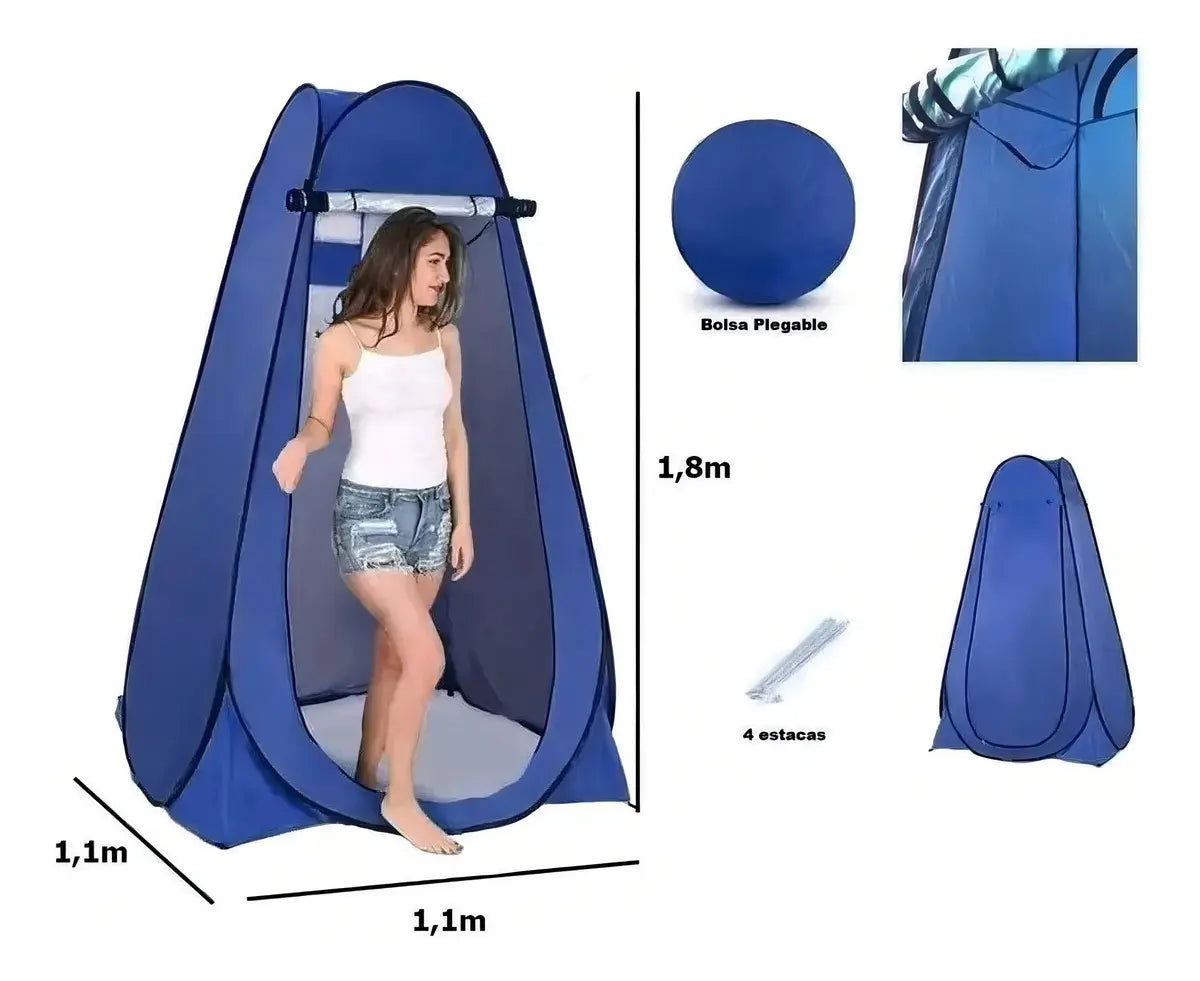 CARPA BAÑO VESTIDOR PORTÁTIL + DUCHA CAMPING PORTÁTIL (COLOR A DISPOSICIÓN)