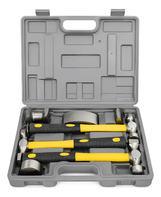 KIT DESABOLLADOR MARTILLO SET 7PIEZAS CON MALETÍN PARA REPARACIÓN DE CARROCERÍA