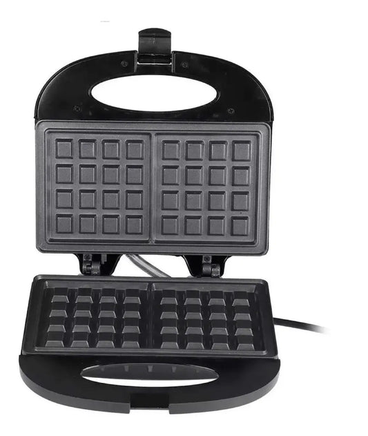 WAFFLERA ELÉCTRICA HAEGER HG-242 ANTIADHERENTE COLOR NEGRO PARA WAFFLES CASEROS