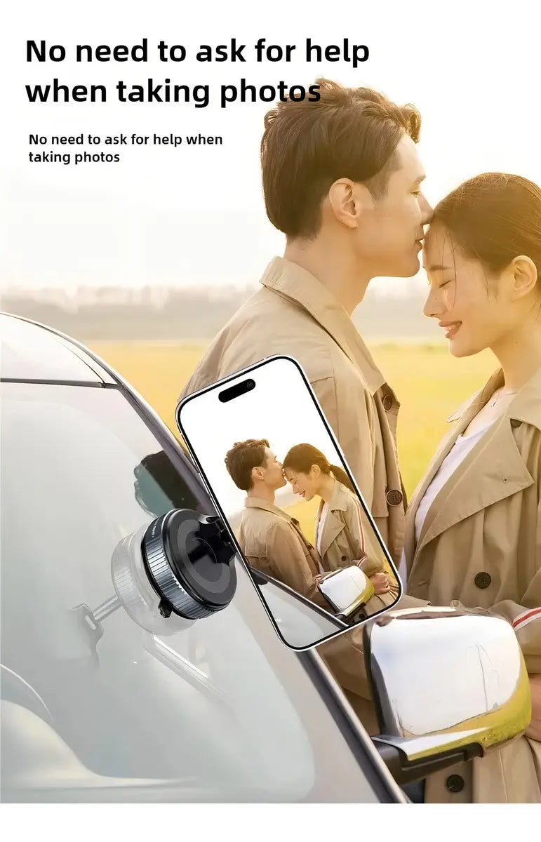 BASE CELULAR MAGNÉTICA CON VENTOSA ULTRA FUERTE PARA AUTO