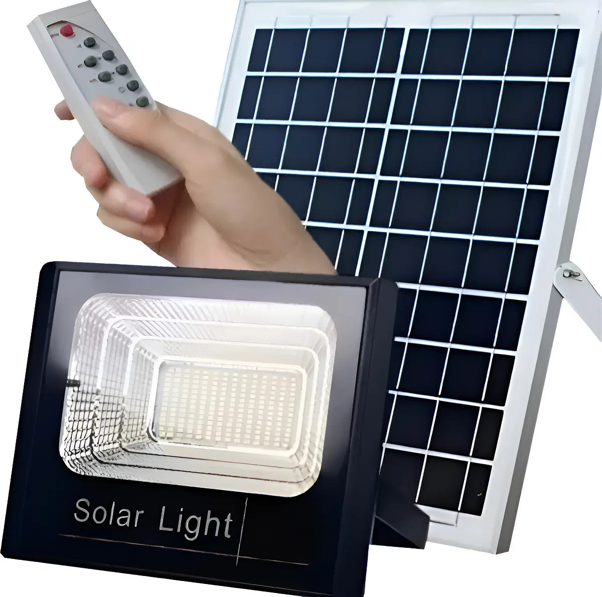 FOCO SOLAR LED 600W BLANCO FRÍO IMPERMEABLE EXTERIOR ALTA POTENCIA