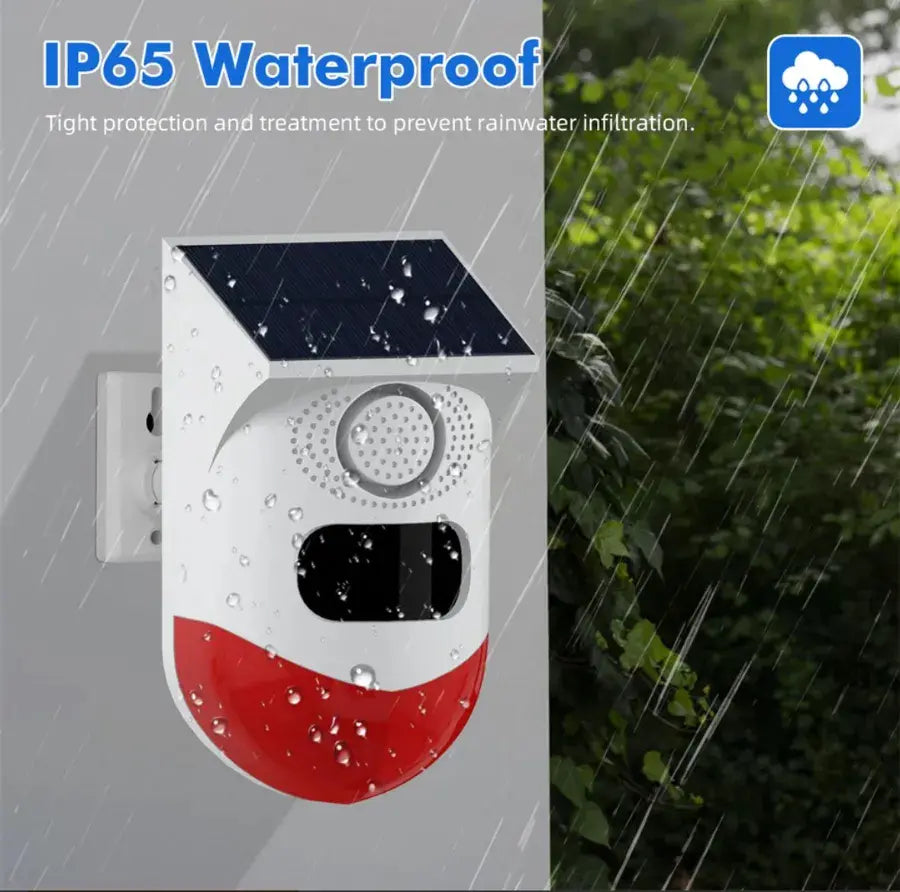 ALARMA SOLAR INTELIGENTE WIFI CON SENSOR INFRARROJO + CONTROL REMOTO
