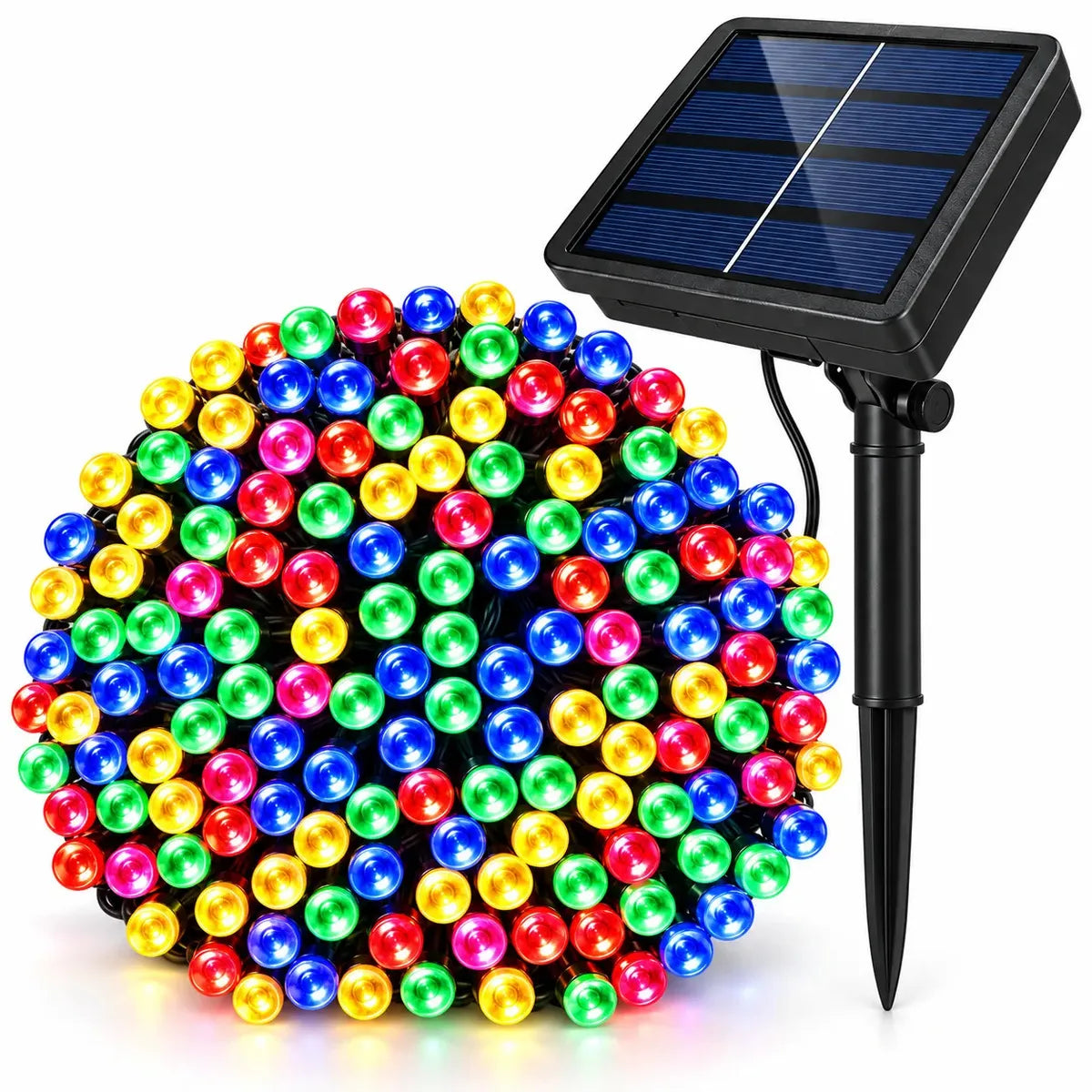 LUCES GUIRNALDA SOLAR 300 LED 30 METROS MULTICOLOR PARA EXTERIOR