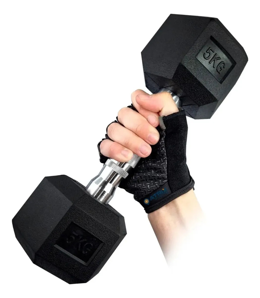 MANCUERNA HEXAGONAL DE CAUCHO 5 KG -PAR (10 KG TOTAL)