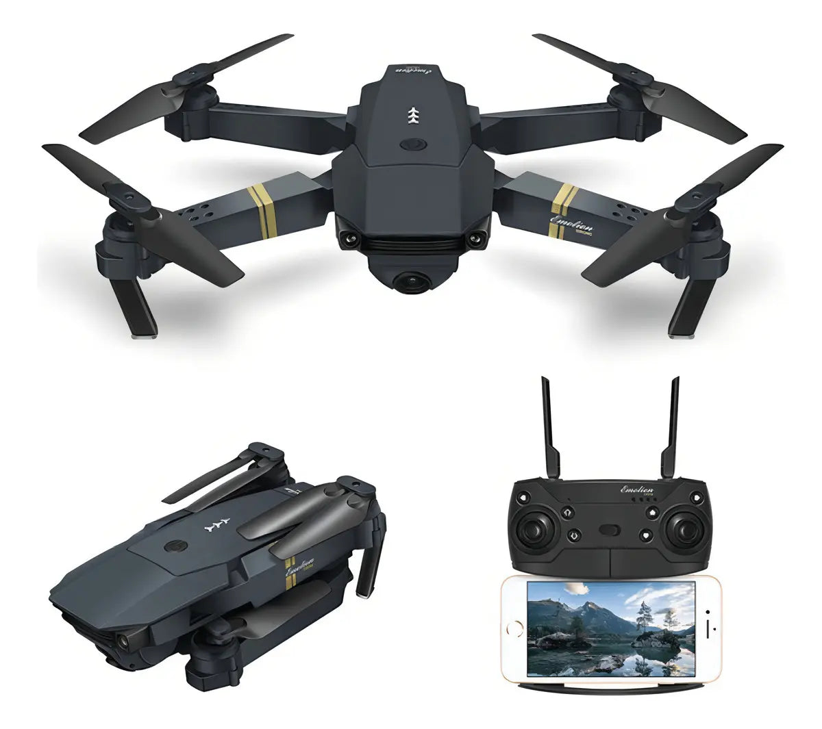DRONE E58 PRO RECARGABLE CÁMARA 4K WIFI 2.4GHz 4 EJES RC