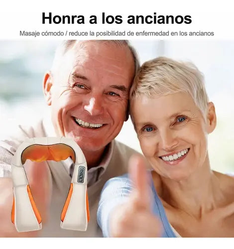 MASAJEADOR ELÉCTRICO PARA HOMBROS, CUELLO Y ESPALDA - ALIVIO Y RELAJACIÓN TOTAL