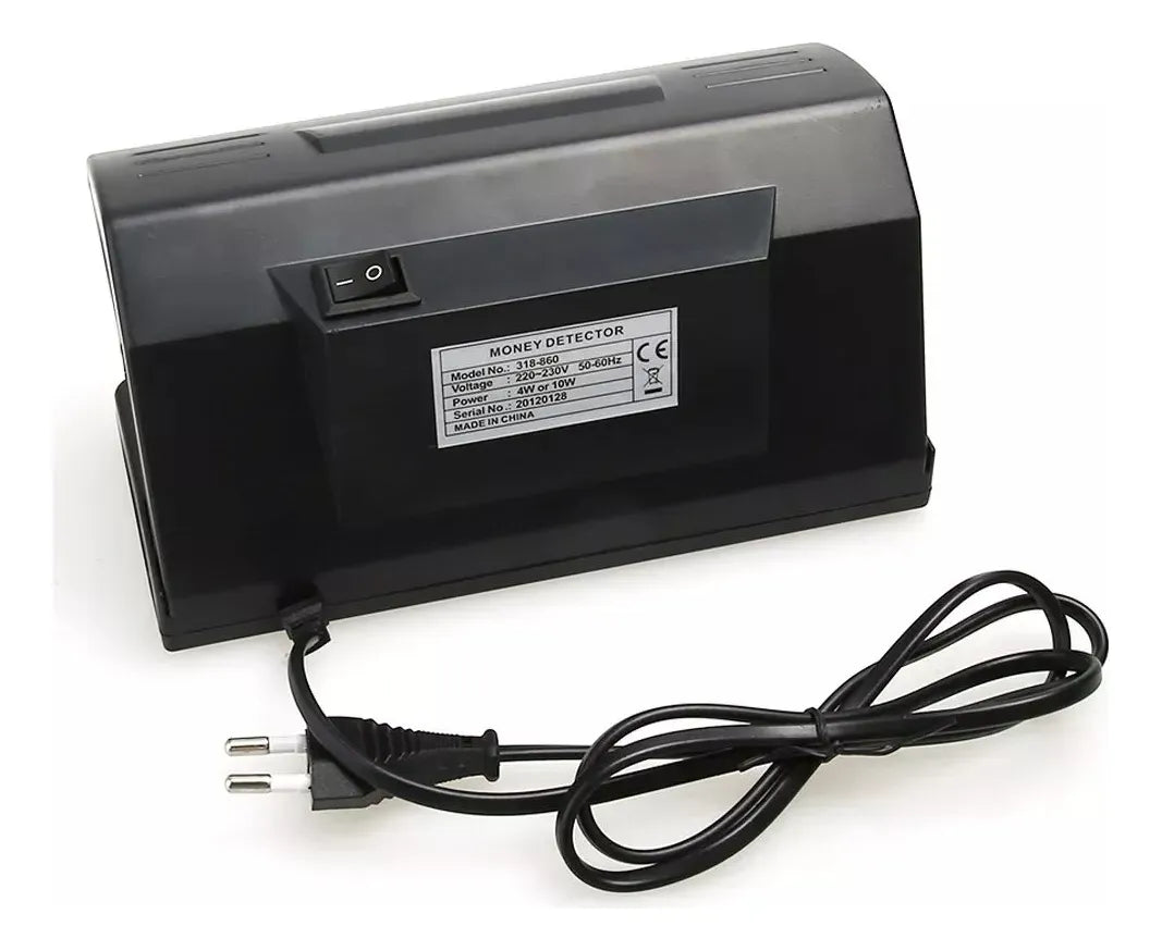 DETECTOR BILLETES FALSOS UV LUZ ULTRAVIOLETA LED PORTÁTIL NEGRO
