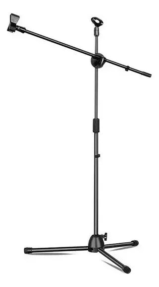 ATRIL SOPORTE MICRÓFONO PROFESIONAL AJUSTABLE NEGRO TRÍPODE