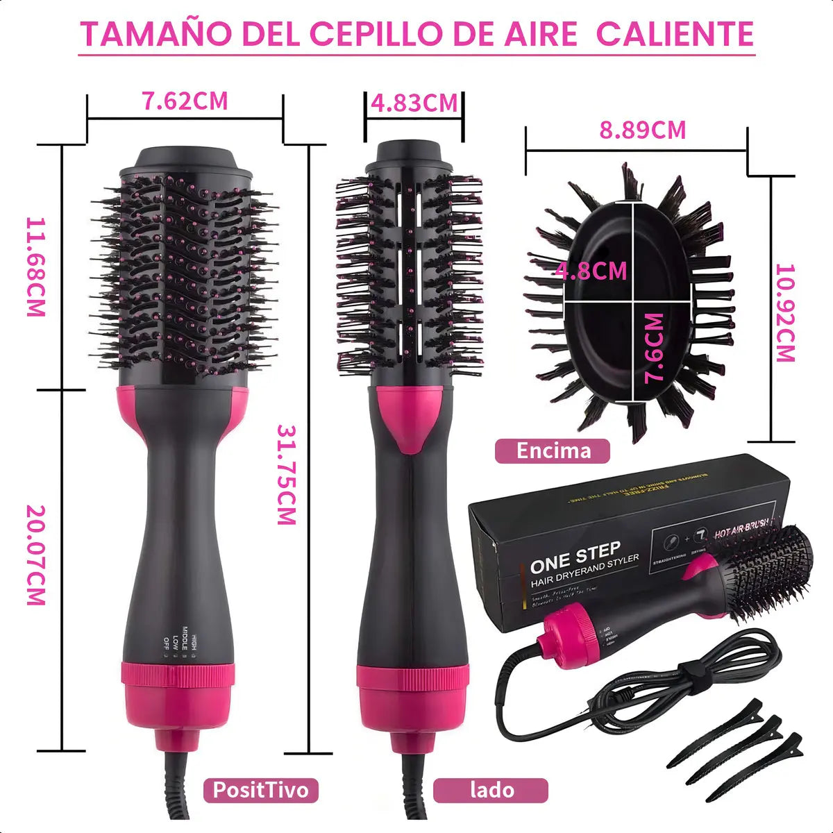 CEPILLO ALISADOR SECADOR ONE STEP 3 EN 1