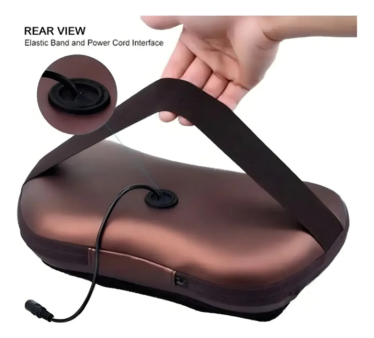 COJÍN MASAJEADOR ELÉCTRICO ALMOHADA LUMBAR CUELLO Y PIERNAS