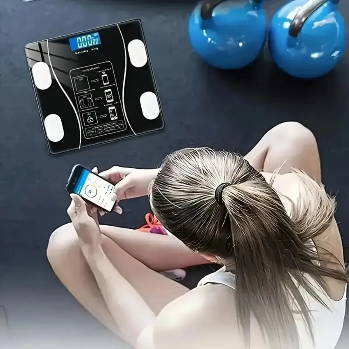 BALANZA PASE DIGITAL INTELIGENTE APP BLUETOOTH BÁSCULA 180 KG A BATERÍA