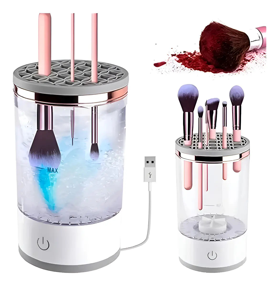 LIMPIADOR DE BROCHAS DE MAQUILLAJE ELÉCTRICO USB