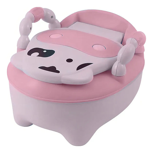 PELELA BACINICA BAÑO INFANTIL VAQUITA CON COJÍN BLANDO -COLOR ROSA