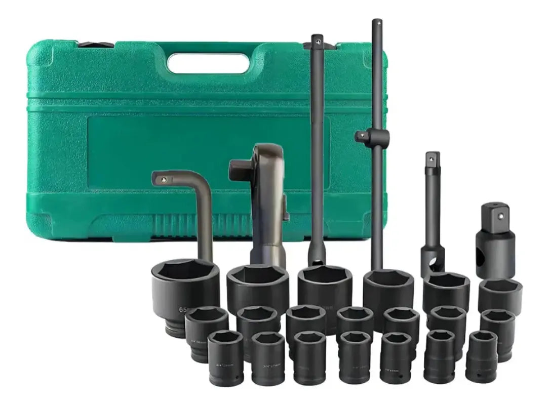 SET DADOS DE IMPACTO 1" Y 3/4" PROFESIONAL 26 PIEZAS