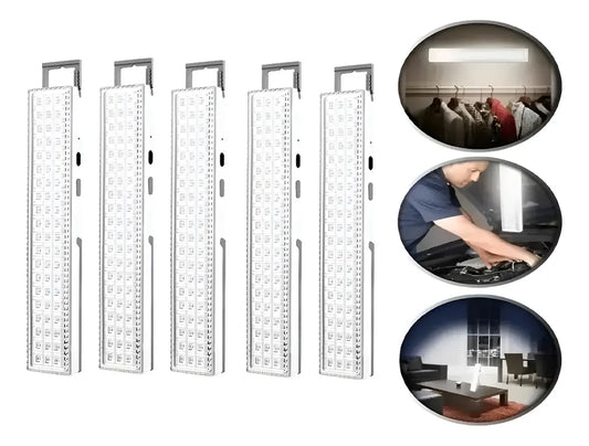 PACK X5 LÁMPARAS DE EMERGENCIA 90 LED RECARGABLES
