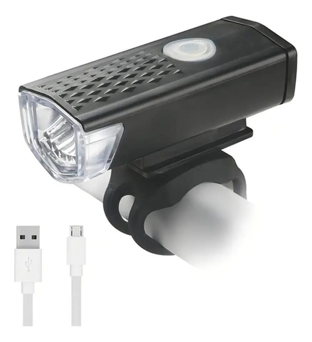 PACK 2 LUCES LED BICIBLETA USB TRASERA Y DELANTERA NORPLAT -NEGRO