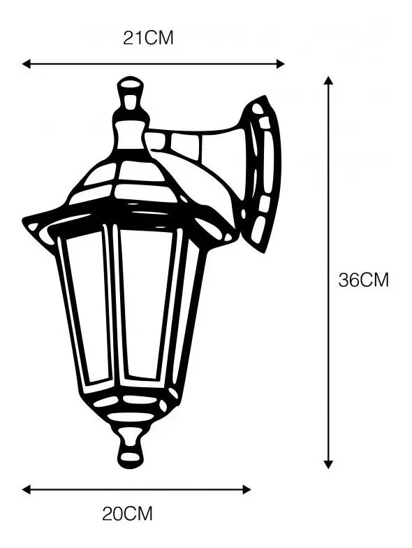 FAROS X2 APLIQUE CLÁSICO EXTERIOR INCLUYE AMPOLLETA VINTAGE NEGRO
