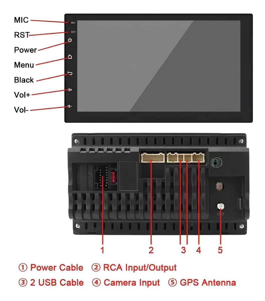 SISTEMA MULTIMEDIA PARA AUTO QP 709P DE 9" ANDROID CON GPS Y BLUETOOTH