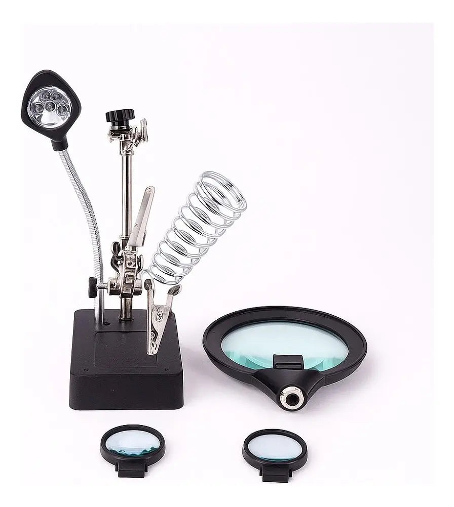 LUPA PROFESIONAL MULTIFUNCIONAL CON LUZ LED PARA SOLDADURA Y ELECTRÓNICA