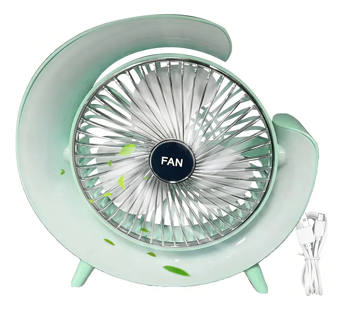 MINI VENTILADOR DE ESCRITORIO PORTÁTIL IRM CON LUZ LED MULTICOLOR Y CARGA USB