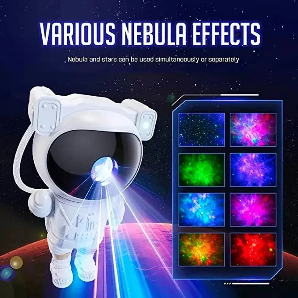 LÁMPARA PROYECTOR ASTRONAUTA DE GALAXIA LUZ LED RGB PREMIUM