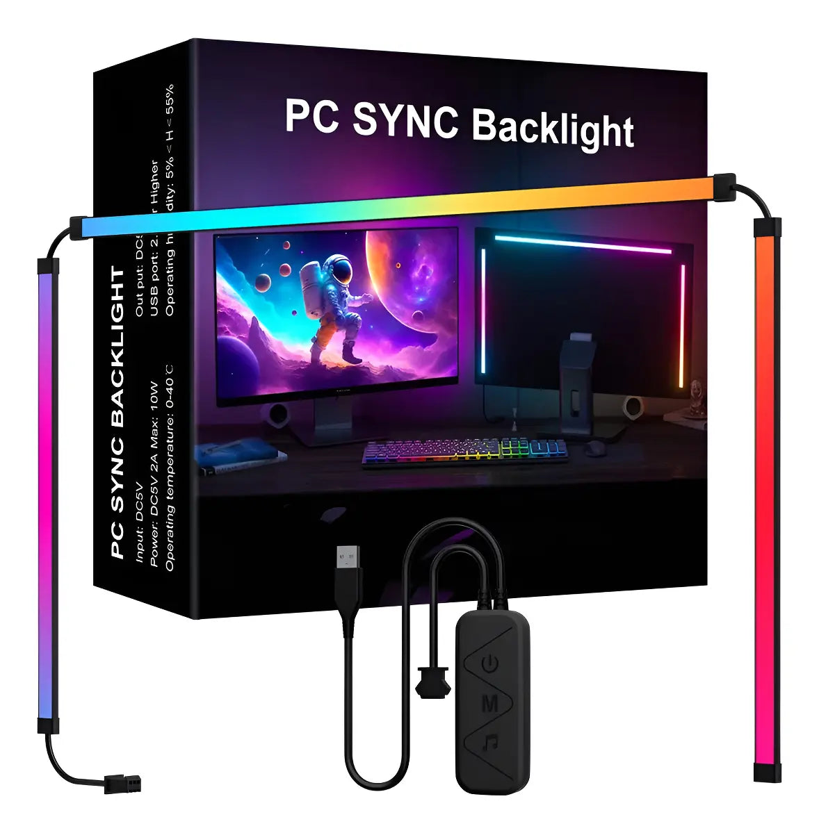 TIRA LED RGB + IC PC SYNC BACKLIGHT MONITOR 24" GAMER