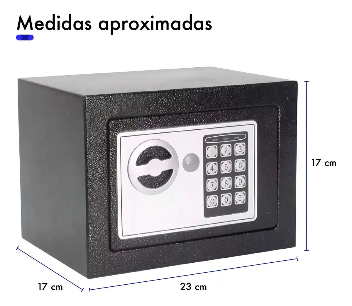 CAJA FUERTE DE SEGURIDAD ELECTRÓNICA CON COMBINACIÓN Y LLAVE